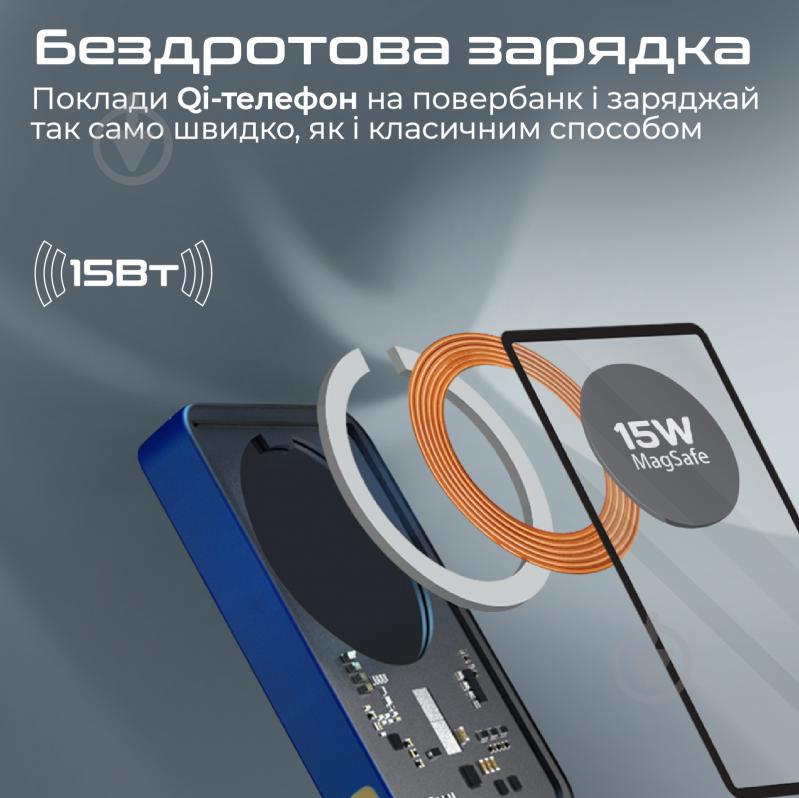 Повербанк Promate 5000 mAh (transpack-5.blue) - фото 5