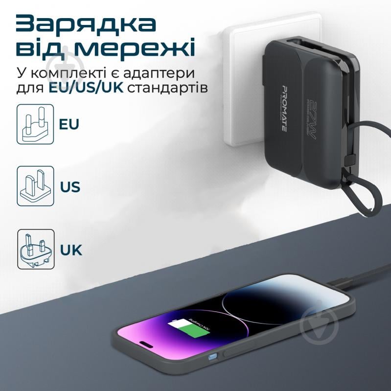 Повербанк Promate 20000 mAh (powerpack-20pro.black) - фото 5