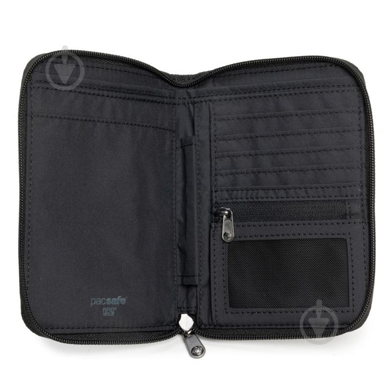Бумажник-органайзер Pacsafe RFIDsafe compact travel organizer черный - фото 4