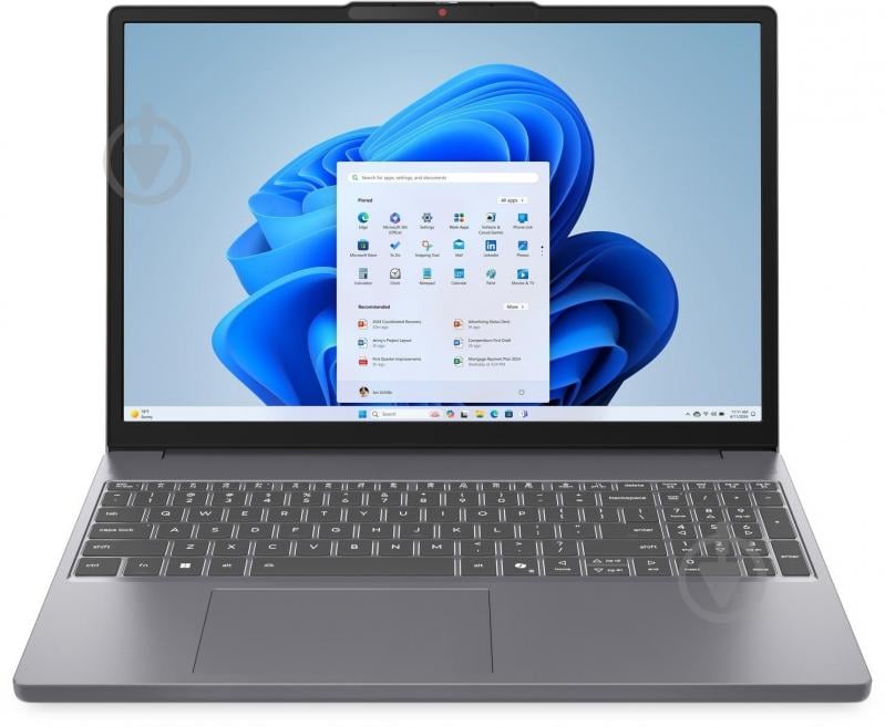 Ноутбук Lenovo IdeaPad Slim 3 15IRH10 15,3" (83K100QSRA) luna grey - фото 1