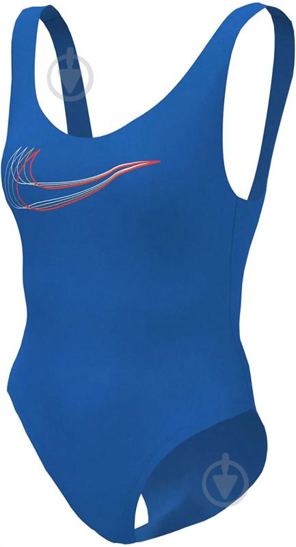 Купальник Nike Swim U-back Multi Logo NESSC250-416 р.M синій - фото 3