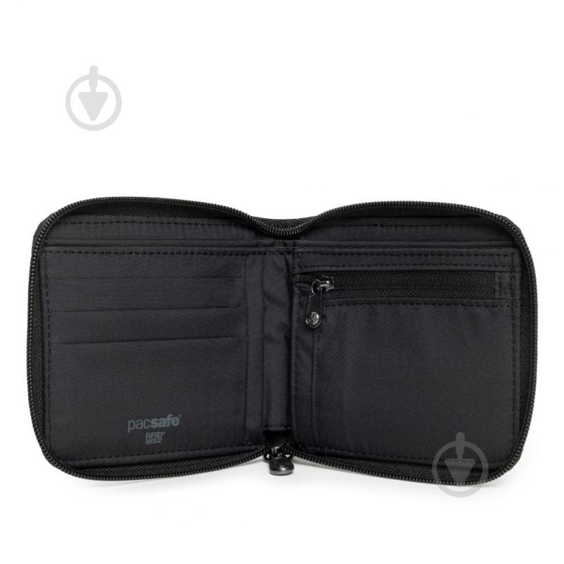 Кошелек Pacsafe RFIDsafe zip around wallet черный - фото 4