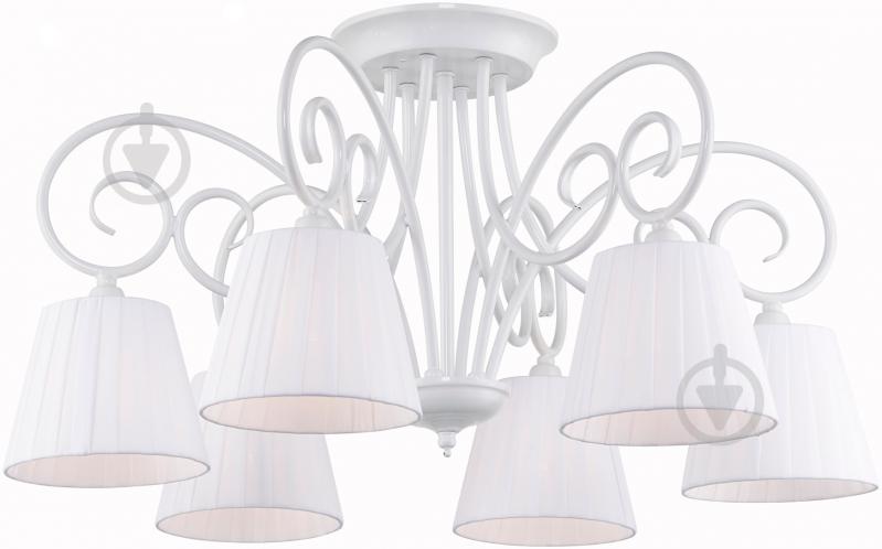 Люстра стельова Victoria Lighting 6x40 Вт E14 білий Shiny - фото 1