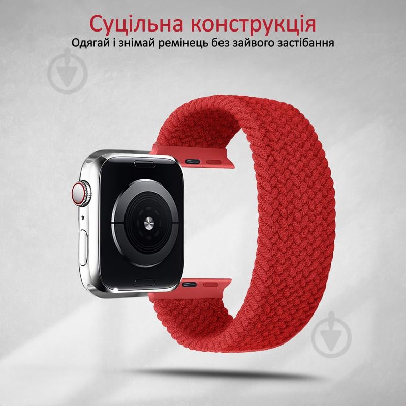 Ремешок Promate для Apple Watch 38-40 мм 1/2/3/4/5/6/7/SE Fusion-40XL red fusion-40xl.red - фото 4