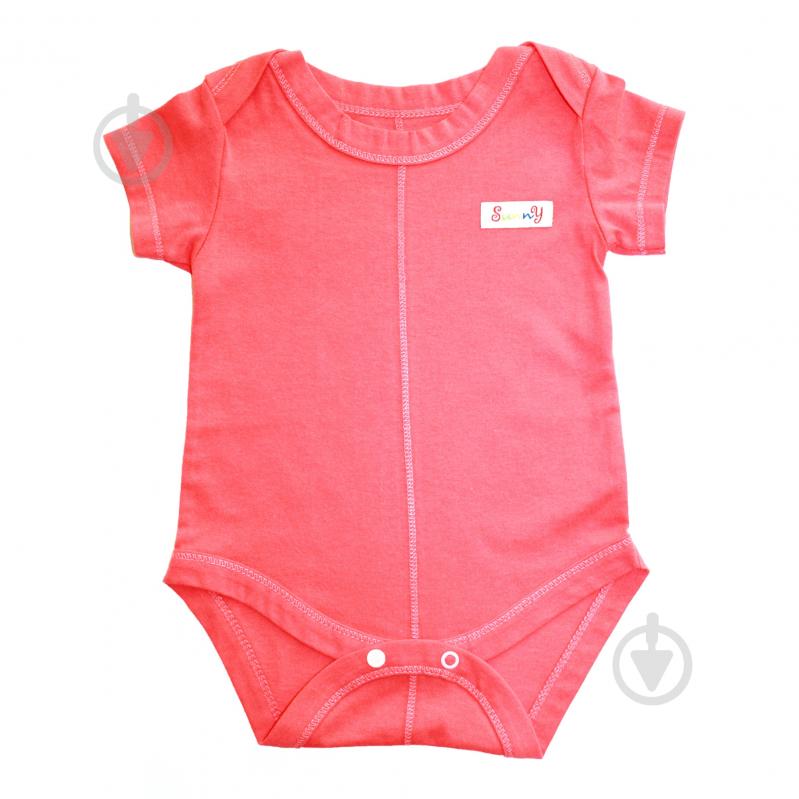 Боди детское для девочки Lucky tots р.68 коралловый 3Л - фото 1