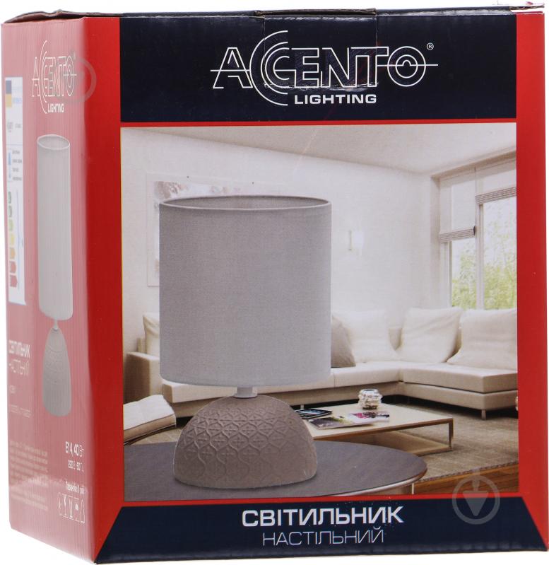 Настільна лампа декоративна Accento lighting 1x40 Вт E14 крем ALT-T-D4020CR - фото 4