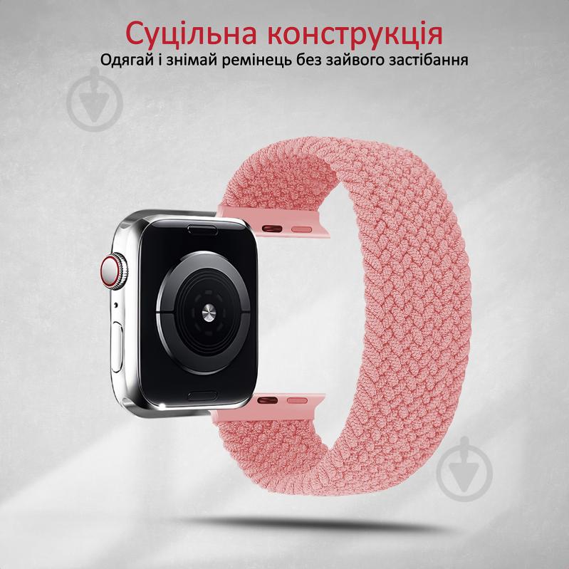 Ремешок Promate для Apple Watch 38-40 мм 1/2/3/4/5/6/7/SE Fusion-40L pink fusion-40l.pink - фото 4