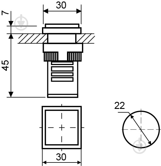 Арматура сигнальна Аско-Укрем AD22-22F 220V АC A0140030156 - фото 4