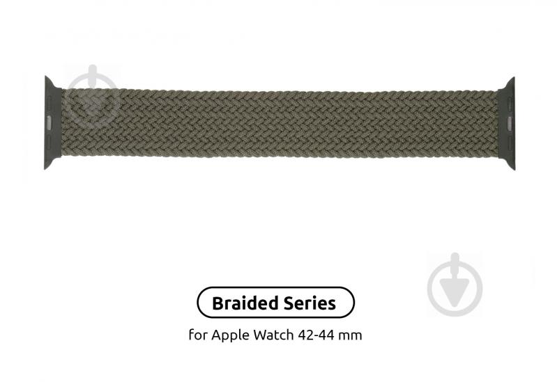 Ремешок Armorstandart Braided Solo Loop для Apple Watch 42mm/44mm Inverness Green Size 10 (172 mm) ARM58077 - фото 2