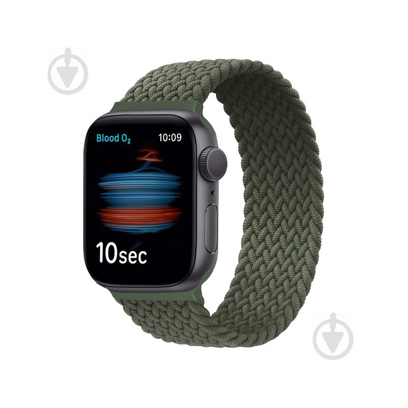 Ремінець Promate для Apple Watch 42-44 мм 1/2/3/4/5/6/7/SE Fusion-44M green fusion-44m.green - фото 1