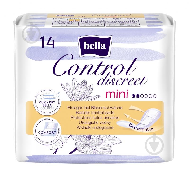 Прокладки урологические Bella CONTROL DISCREET mini 14 шт. - фото 1