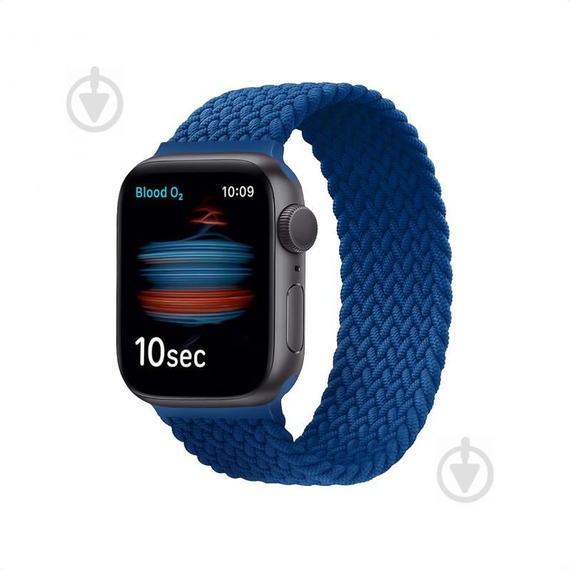 Ремінець Promate для Apple Watch 42-44 мм 1/2/3/4/5/6/7/SE Fusion-44S blue fusion-44s.blue - фото 1