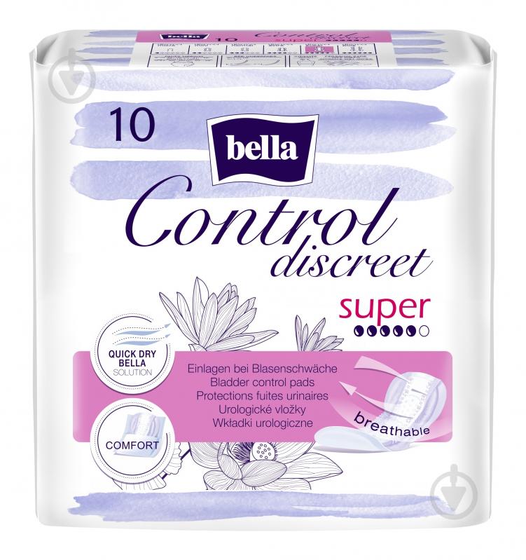 Прокладки урологические Bella CONTROL DISCREET super 10 шт. - фото 1
