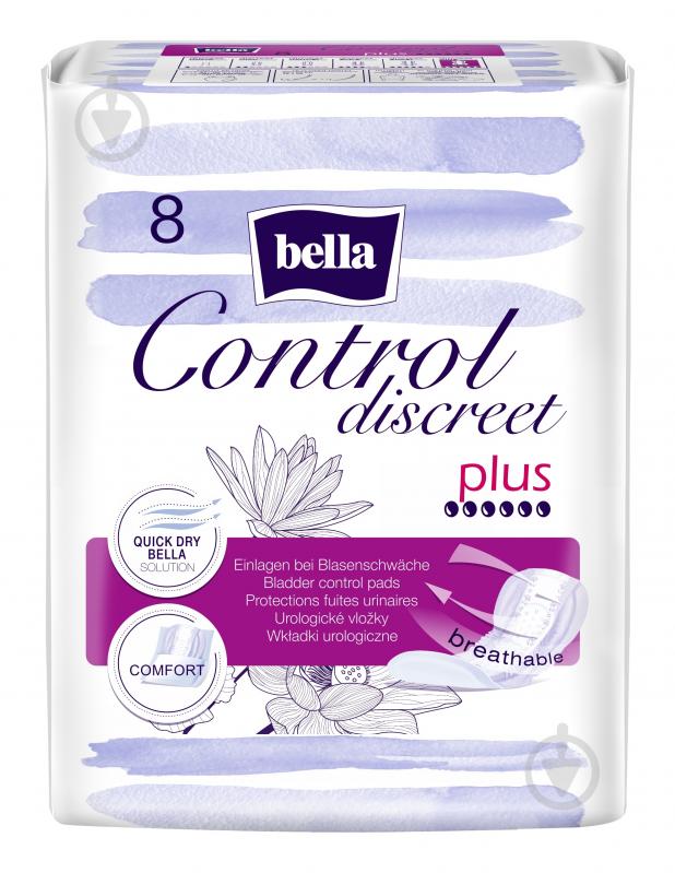 Прокладки урологические Bella CONTROL DISCREET plus 8 шт. - фото 1 Прокладки урологические Bella CONTROL DISCREET plus 8 шт. - фото 1