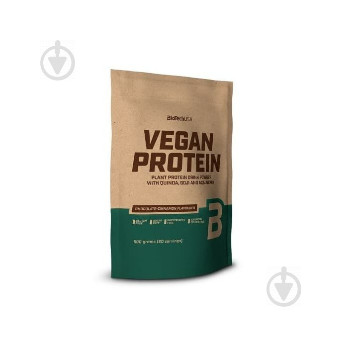 Протеин BioTechUSA Vegan Protein шоколад-корица 0,5 кг - фото 2