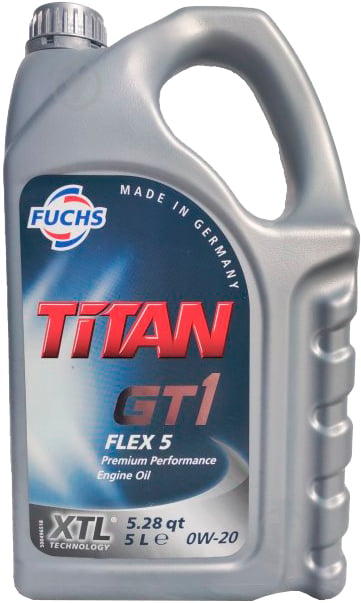 Моторное масло Fuchs TITAN GT1 FLEX 5 0W-20 5 л (TITAN GT1 FLEX 5 0W20 5L) - фото 1