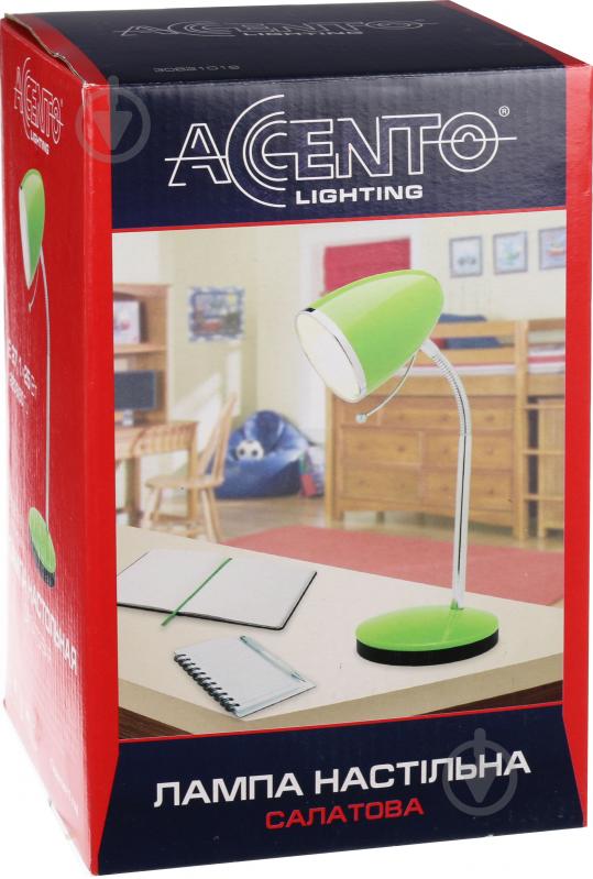 Настільна лампа офісна Accento lighting 1x25 Вт E27 салатовий ALH-T-G-HD2819 - фото 3