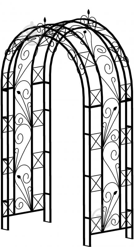 Арка садова Premium 2400х1400х600 мм (чорна) - фото 1