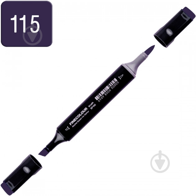 Маркер спиртовий FINECOLOUR EF102-115 пігментований фіолетовий - фото 2
