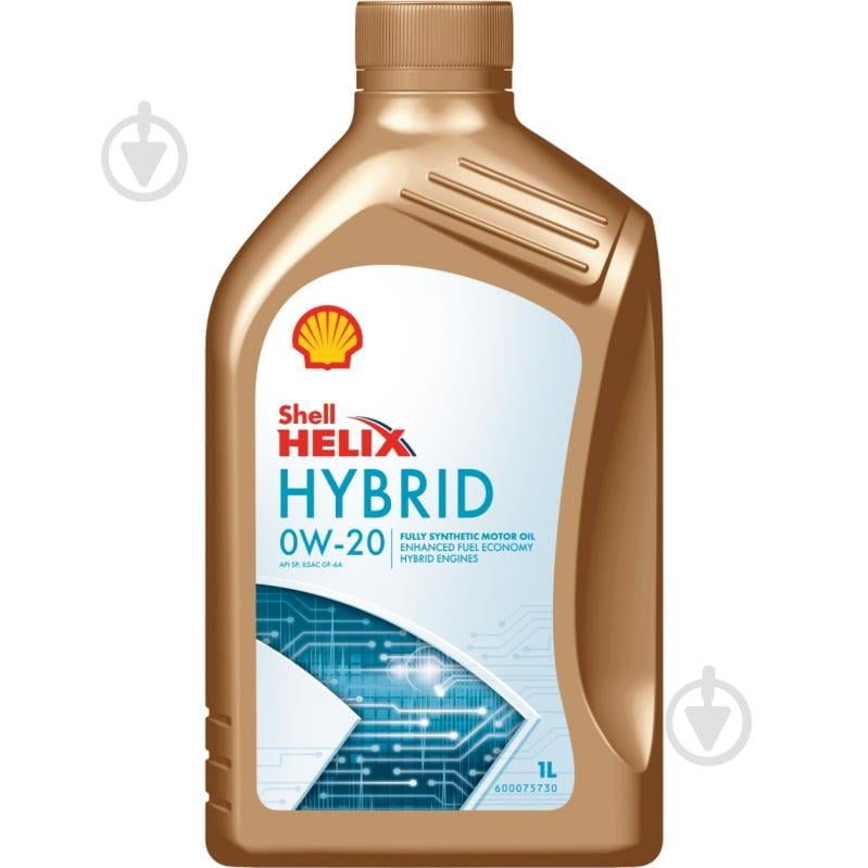 Моторна олива синтетична SHELL Helix HYBRID 0W-20 1 л (ТОВ-У512944) - фото 1 Моторна олива синтетична SHELL Helix HYBRID 0W-20 1 л (ТОВ-У512944) - фото 1