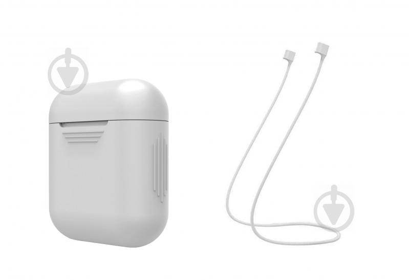 Чехол для наушников Armorstandart Silicone Case with strap для Apple AirPods transparent ARM50489 - фото 1