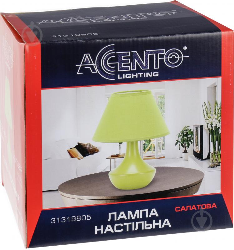 Настільна лампа декоративна Accento lighting 1x40 Вт E14 салатовий ALT-T-D2342 - фото 3