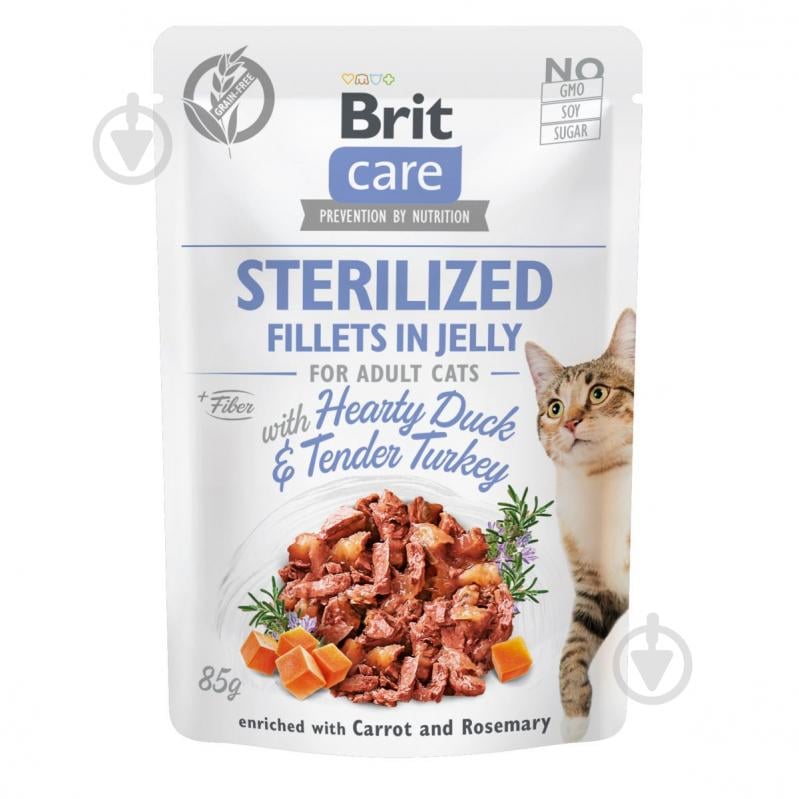 Корм для котів Brit Care Cat pouch з качкою та індичкою 85 г - фото 1