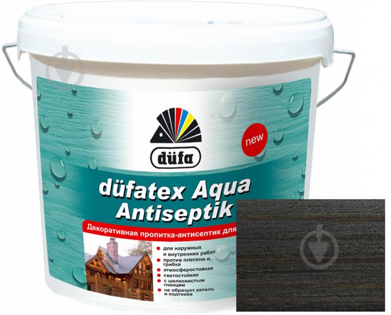 Просочувач Dufa dufatex Aqua Antiseptik венге шовковистий глянець 10 л - фото 1