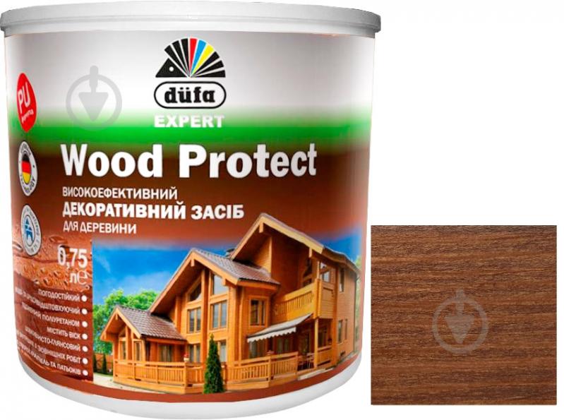 Декоративний засіб Dufa EXPERT Wood Protect кипарис шовковистий глянець 0,75 л - фото 1