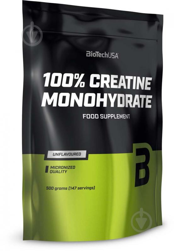 Креатин моногідрат BioTechUSA 100% Creatine Monohydrate без смаку (пакет) 500 г - фото 1