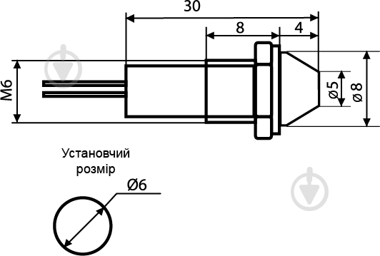 Арматура сигнальна Аско-Укрем AD22C-6 24V AC/DC A0140030093 - фото 2