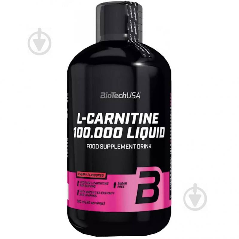 Карнітин BioTechUSA L-carnitine 100.000 Liquid вишня 500 мл - фото 1