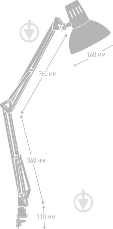 Настільна лампа офісна Camelion C01 6408658 1x60 Вт E27 білий KD-312 - фото 2