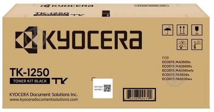 Картридж лазерний Kyocera TK-1250 чорний - фото 1 Картридж лазерний Kyocera TK-1250 чорний - фото 1
