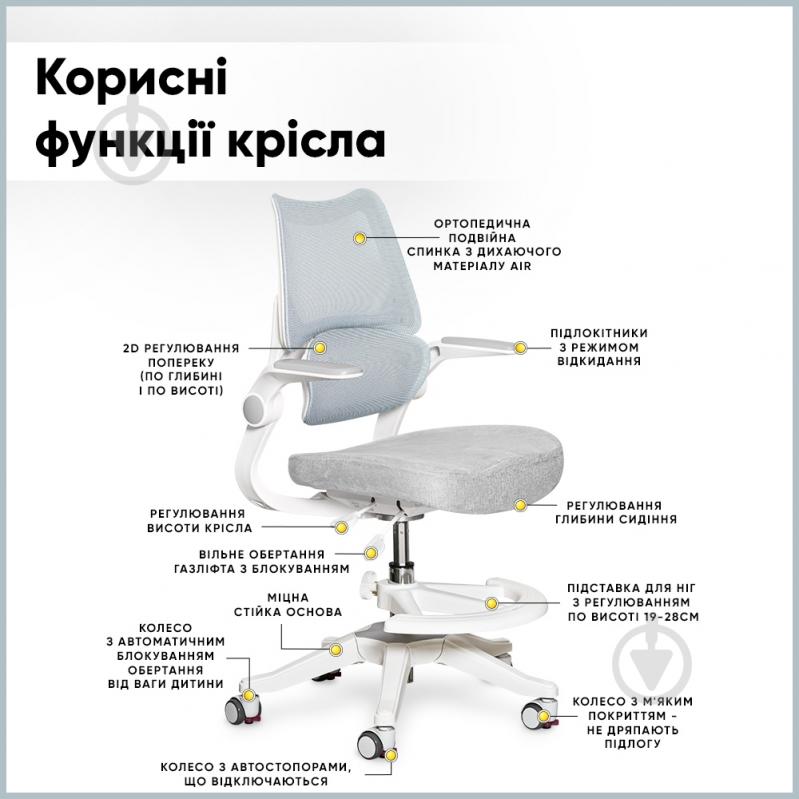 Крісло дитяче Mealux Fantasy Air DB синій - фото 2