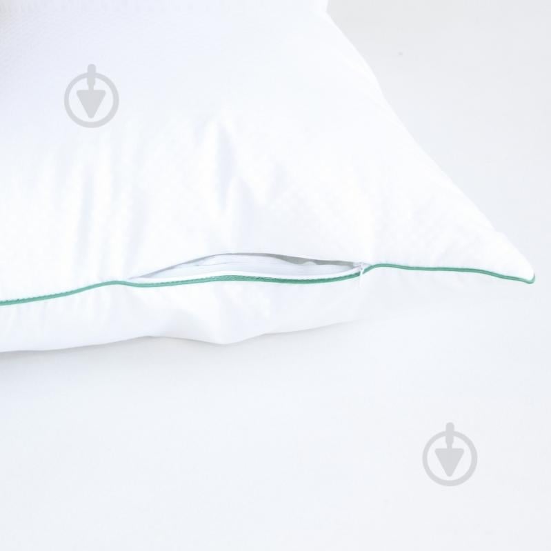Подушка №2736 Royal Aloe Vera Tencel средняя MirSon 45x45 см белый с зеленым - фото 5