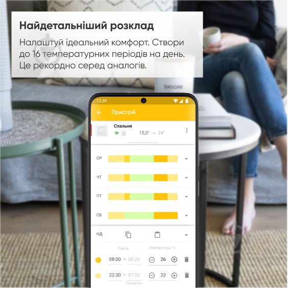 Терморегулятор Terneo ax Smart WI-FI з функцією Геозонування - фото 4