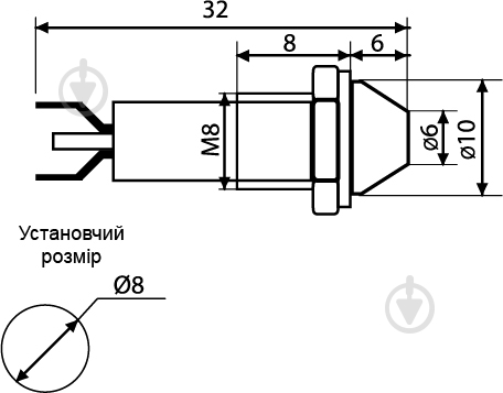 Арматура сигнальна Аско-Укрем AD22C-8 24V AC/DC A0140030102 - фото 2