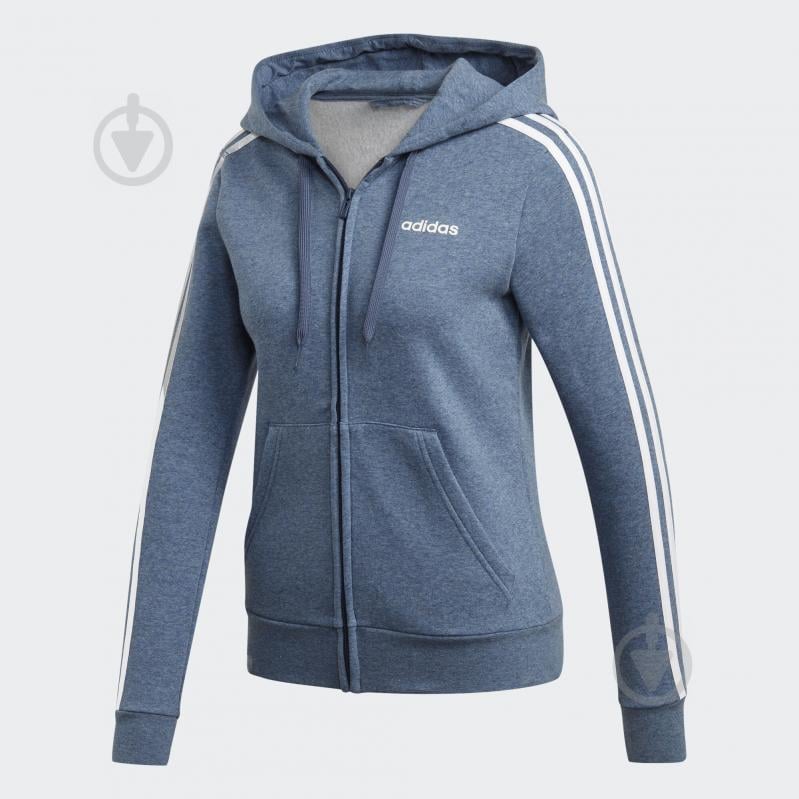 Джемпер Adidas W E 3S FZ HD FL EI0684 р. 2XL синий - фото 1