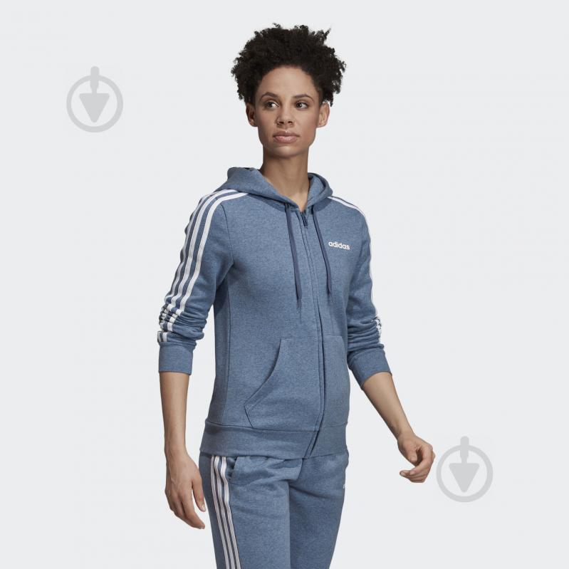 Джемпер Adidas W E 3S FZ HD FL EI0684 р. 2XL синий - фото 4