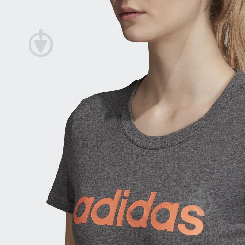 Футболка Adidas W E LIN SLIM T EI0696 р.XL темно-сірий - фото 5