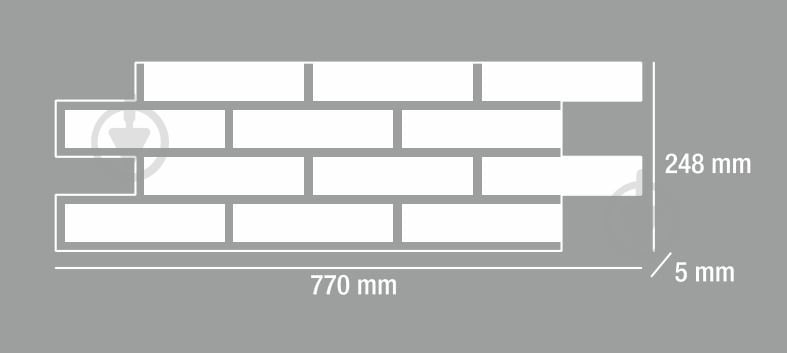 Декоративная панель Flexolith Brick на самоклеящейся основе S-Barok 112 - фото 3