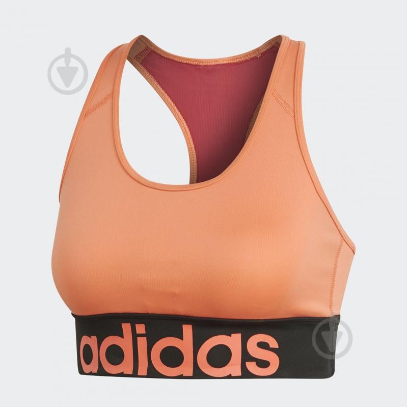 Бра Adidas D2M LOGO BT EI4819 р.XL коралловый - фото 1