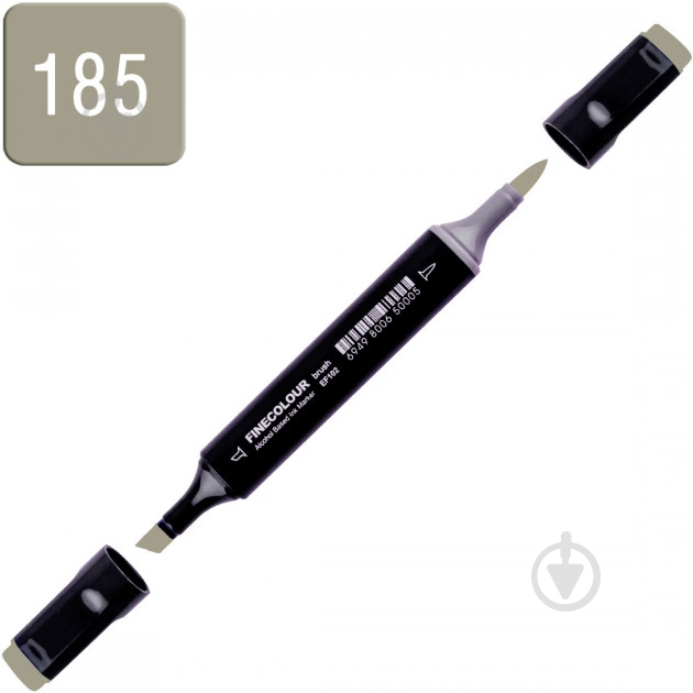 Маркер спиртовий FINECOLOUR EF102-185N bcds сірий №6 - фото 2