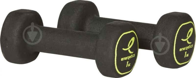 Гантелі Energetics Neoprene Dumb. Pairs 106225-900050 Neoprene Dumbbells 2x1 кг чорний - фото 1