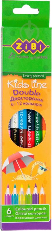 Набір олівців кольорових 12 кольорів Double 6 шт. ZiBi - фото 1 Набір олівців кольорових 12 кольорів Double 6 шт. ZiBi - фото 1