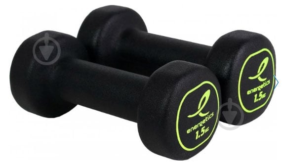 Гантелі Energetics Neoprene Dumb. Pairs 106225-900050 Neoprene Dumbbells 2x2,5 кг чорний - фото 1