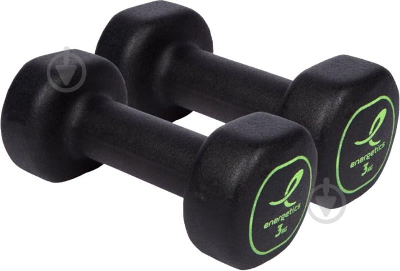 Гантелі Energetics Neoprene Dumb. Pairs 106225-900050 Neoprene Dumbbells 2x3 кг чорний - фото 1
