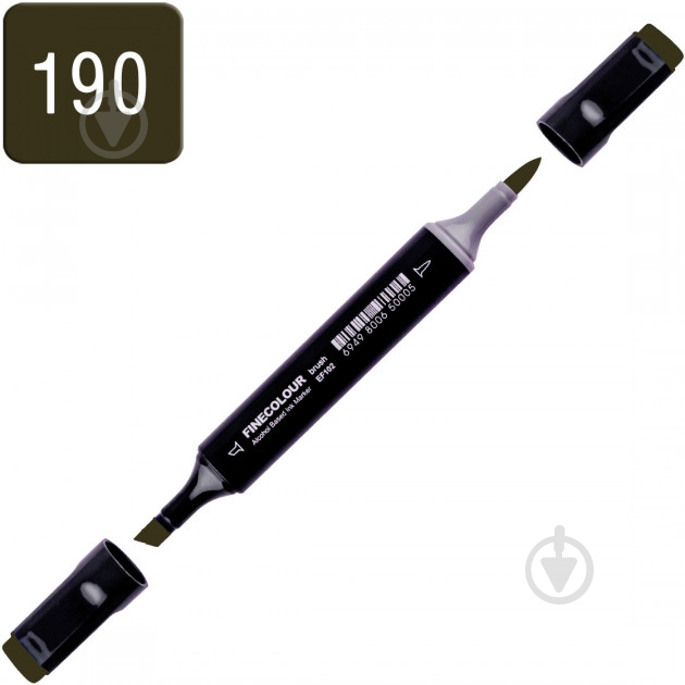 Маркер спиртовий FINECOLOUR EF102-190 вугільний чорний - фото 2
