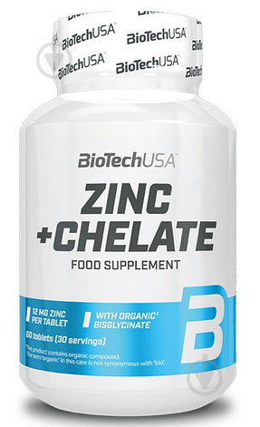 Витамины BioTechUSA Zinc+Chelate 60 шт./уп. - фото 1